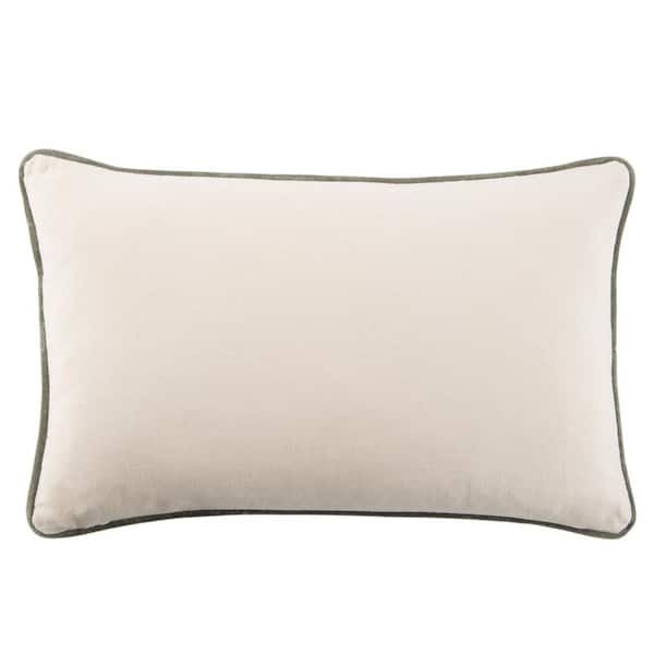 Larabee Solid Teal/ Cream Poly Lumbar Pillow