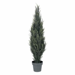 4 ft. Green Artificial Pond Cypress Cedar Everyday Tree in Pot