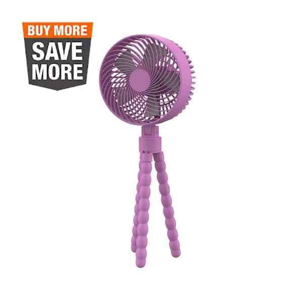 Hampton Bay 5 in. Mini Portable Personal Octopus Clip on Fan in Pink