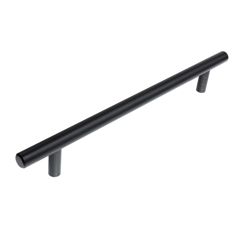 7.5 in. (190.5 mm) Center-to-Center Oil Rubbed Bronze Modern Straight Euro 