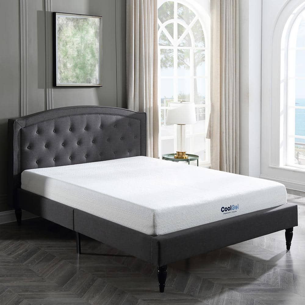 SLEEP OPTIONS Cool Gel King-Size 8 in. Gel Memory Foam Mattress-410069 ...