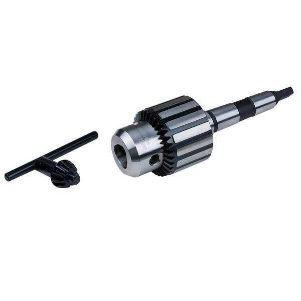 POWERTEC 1/32 in. to 1/2 in. Dia x 1/2 in. - 20 Taper Mount Keyed Drill Chuck