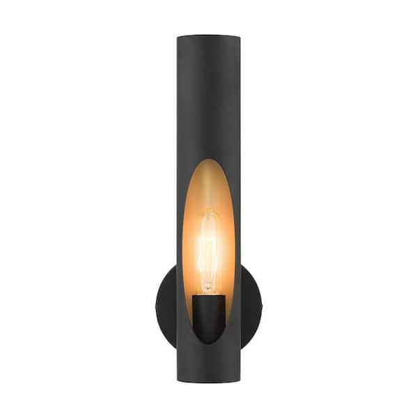 AVIANCE LIGHTING Atkinson 5.125 in. 1-Light Black ADA Wall Sconce