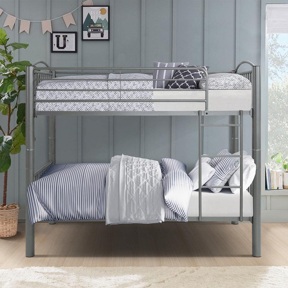 Beatty Gray Finish Twin/Twin Metal Bunk Bed