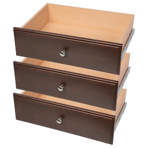 8 in. H x 24 in. W Brown Wood Drawer