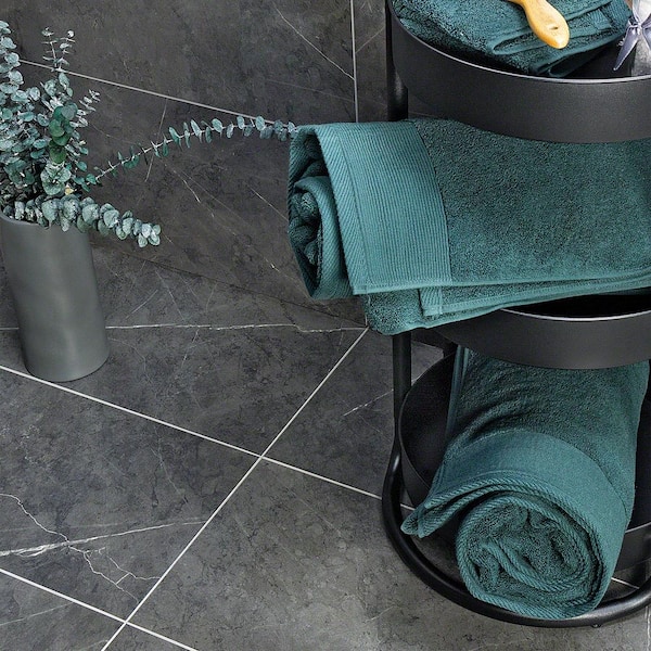 Marmo Dark Gray 11.81 in. x 23.62 in. Matte Marble Look Porcelain Floor and Wall Tile (11.62 sq. ft./Case)