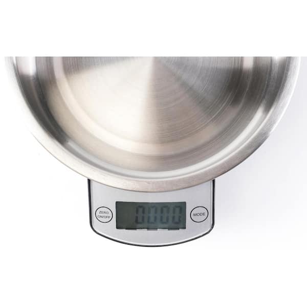 Digital Kitchen Scale With Stainless Steel Measuring Bowl