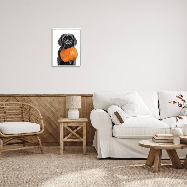 Stupell Industries Lab Dog with Pumpkin by Annalisa Latella 1