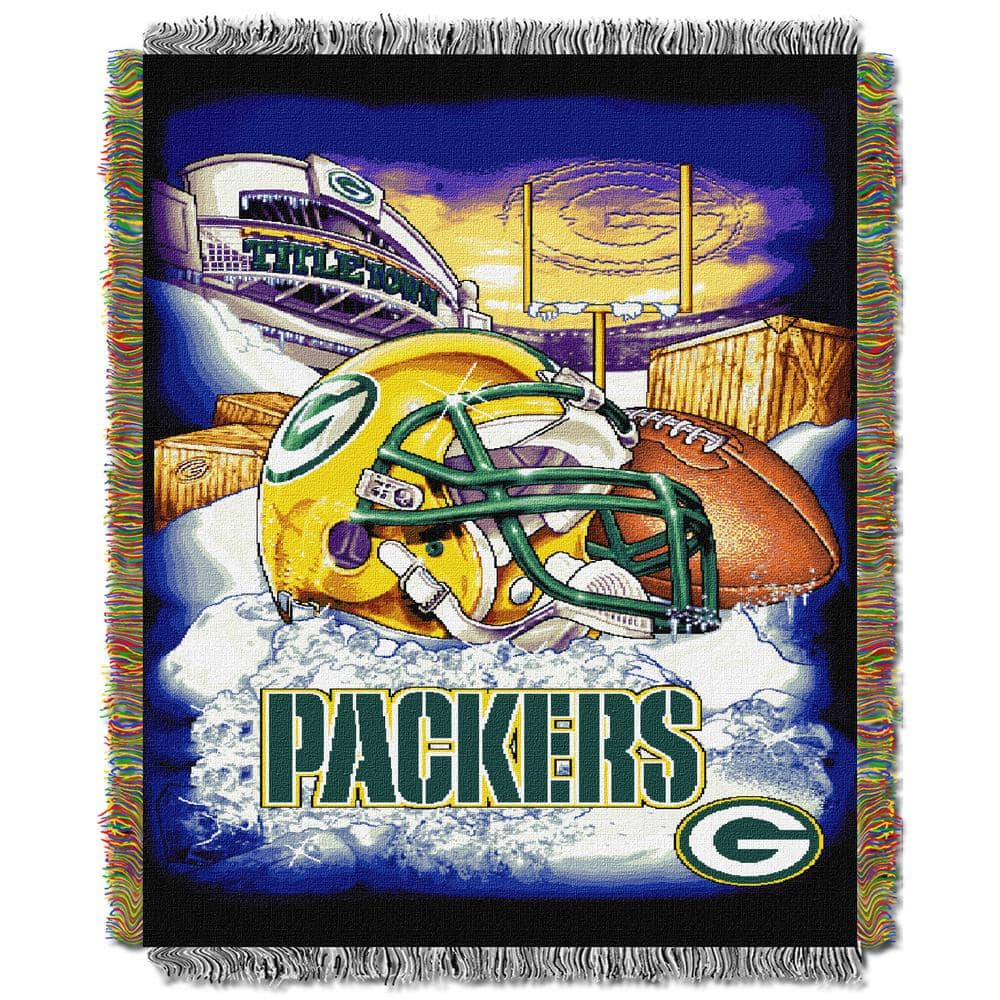 Green Bay Packers Multi-Color Woven Tapestry Throw Blanket, 48" x 60"