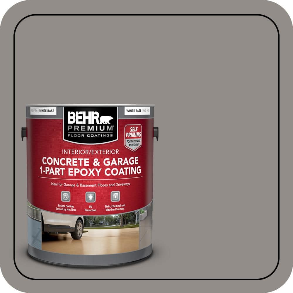 BEHR PREMIUM 1 gal. #790F-4 Creek Bend Self-Priming 1-Part Epoxy Satin ...