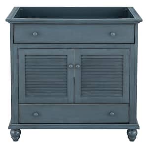 Cottage 36 in. x 21-5/8 in. Vanity Cabinet Only in Harbor Blue