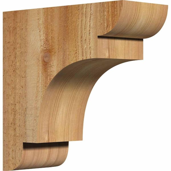 Ekena Millwork 4 in. x 10 in. x 10 in. Western Red Cedar New Brighton Rough Sawn Corbel
