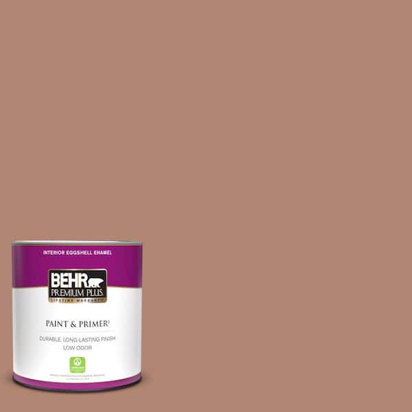 Behr Premium Plus 1 Qt 220f 5 Light Mocha Eggshell Enamel Low Odor Interior Paint Primer 230004 - Light Mocha Colour Paint