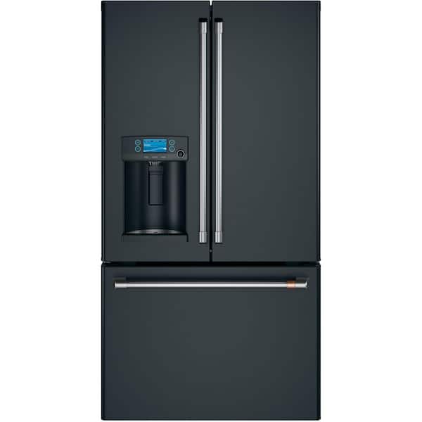27.8 cu. ft. Smart French Door Refrigerator with Hot Water Dispenser in Matte Black, Fingerprint Resistant ENERGY STAR