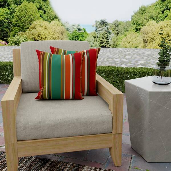 Jordan Manufacturing Westport Outdoor Square Toss Pillow, Teal, 16
