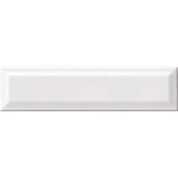 Daltile Finesse Bright White 3 in. x 12 in. Ceramic Sharp Bevel Wall Tile