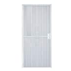 34 in. x 80 in. 808 Series Protector White Surface Mount Steel Security Door with Expanded Steel Screen