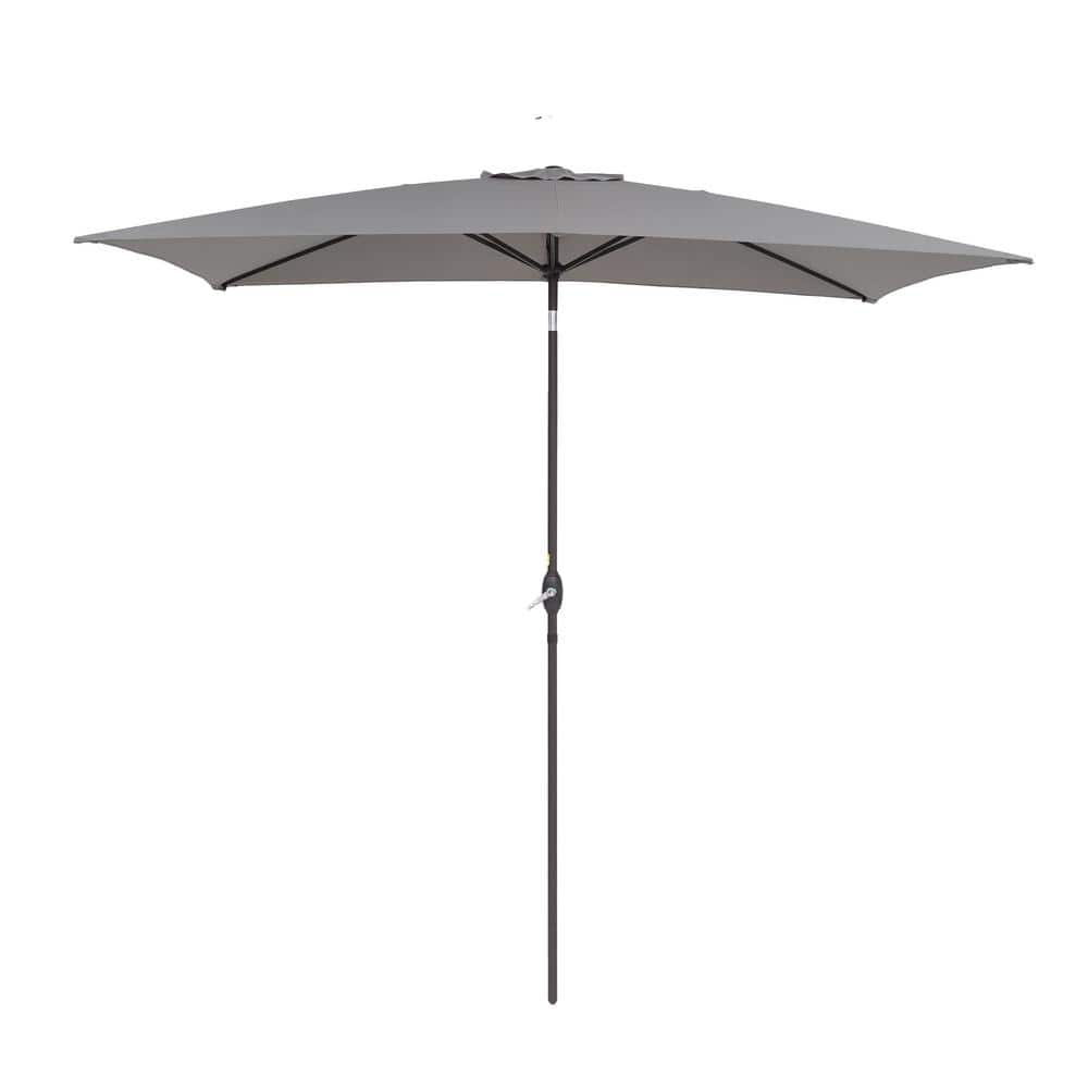 10 ft. x 6.5 ft. Market Rectangular Patio Umbrella with Tilt and Crank Wate