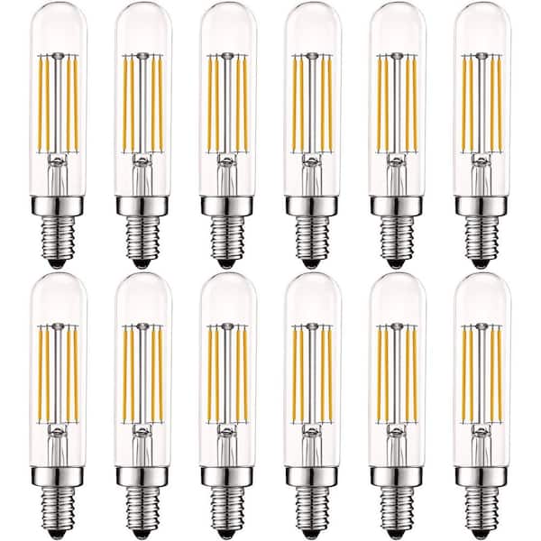 60-Watt Equivalent T6 T6.5 Dimmable Edison LED Light Bulbs 5-Watt UL Listed 3000K Soft White (12-Pack)