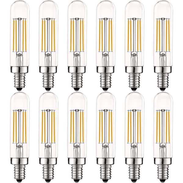 LUXRITE 60-Watt Equivalent T6 T6.5 Dimmable Edison LED Light Bulbs 5-Watt UL Listed 3000K Soft White (12-Pack)