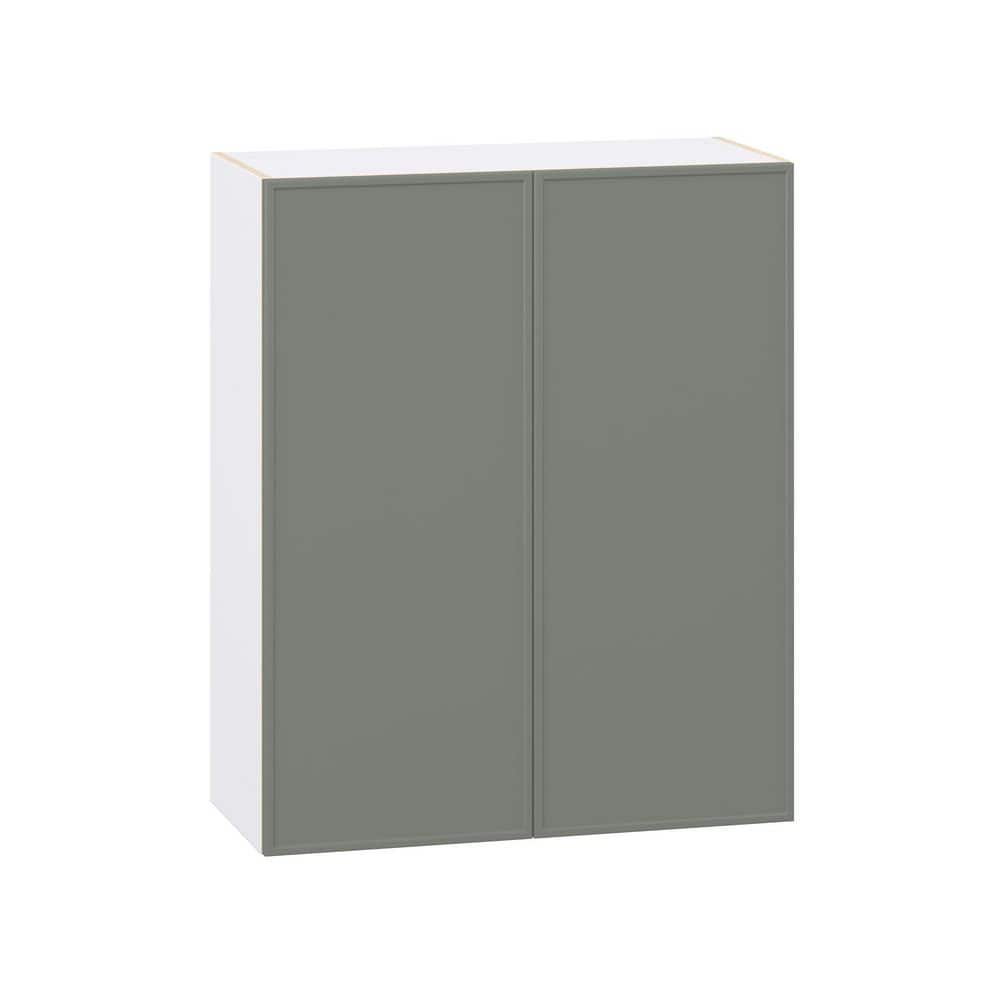 Fairview 33 in. W x 14 in. D x 40 in. H Slim Shaker Assembled Wall Kitchen Cabinet in Moss Green price history on PriceWatchPro