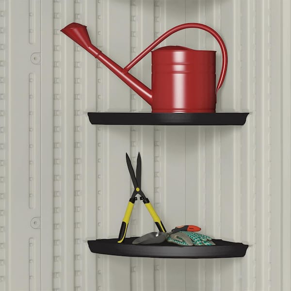 15 in. W x 1.5 in. H Black Shelf Kit (2-Pack)
