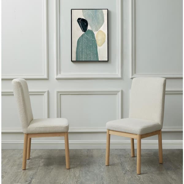 SAFAVIEH Halcy Cream/Natural 19.3 in. Wood Dining Chair
