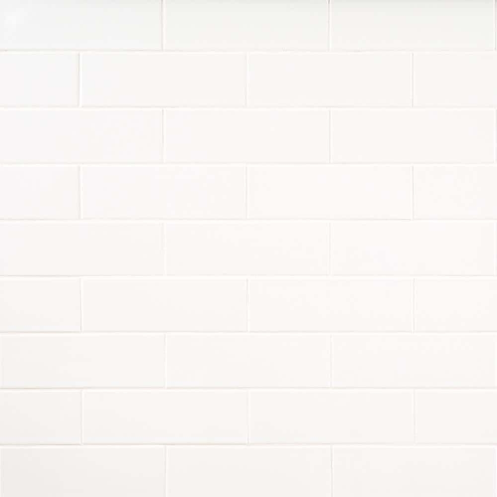 Matrix White 4 in. x 12 in. Glossy Ceramic Wall Tile (13.32 sq. ft./Case) price history on PriceWatchPro