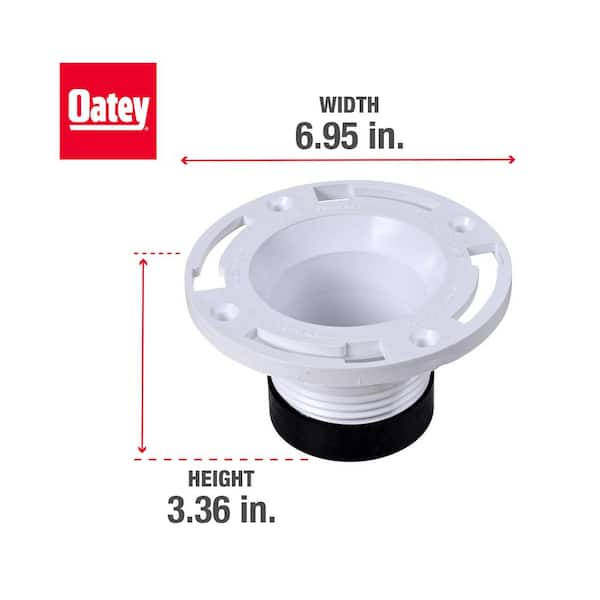 Oatey 4 in. PVC Twist-N-Set Open Toilet Flange 436512 - The Home Depot