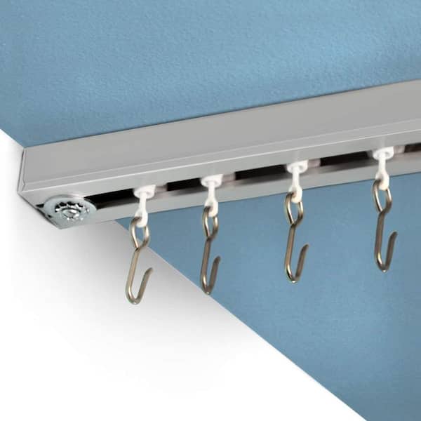 RoomDividersNow Ceiling Track Set 18 ft. to 24 ft. X-Large for Spaces Wide in Silver