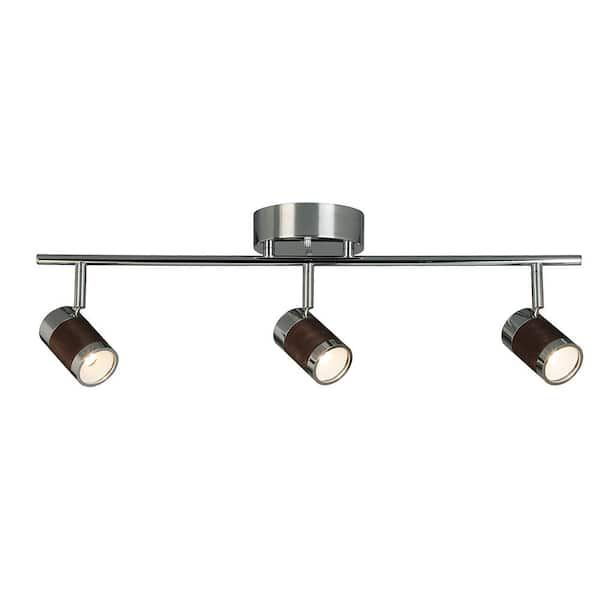 Eglo Brews 24 in. 18-Watt Chrome Semi-Flush Mount LED Fixed Track