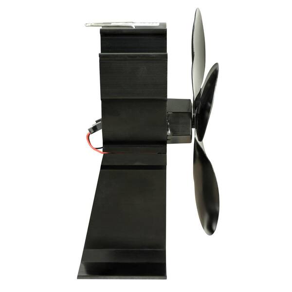 Hastings Home Black Self-Powered 4-Blade Wood Stove Fan