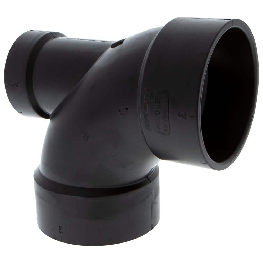 NIBCO 3 in. x 3 in. x 2 in. ABS 90-Degree All Hub Elbow with Low