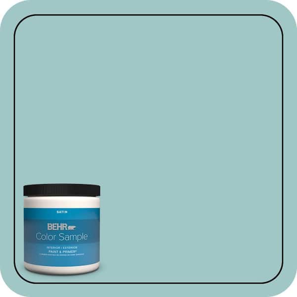BEHR PREMIUM PLUS 8 oz. Home Decorators Collection #HDC-SP16-08 Blue Bell Satin Enamel Interior/Exterior Paint & Primer Color Sample