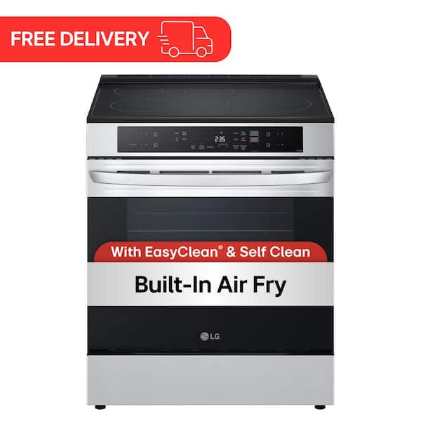 6.3 cu. ft. Smart 4 Element Induction Slide-In Range with Convection, Air Fry and EasyClean, PrintProof Stainless Steel