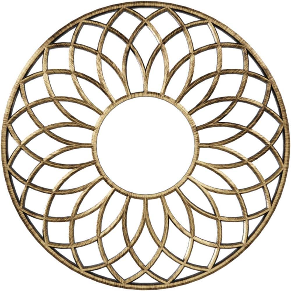 18" Antiqued Brass PVC Pierced Ceiling Medallion
