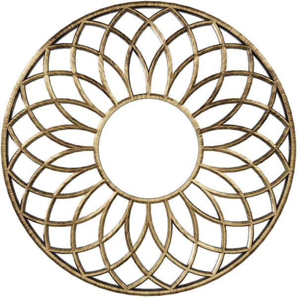 Ekena Millwork 18 in. O.D. x 6-1/8 in. I.D. x 1/2 in. P Cannes Architectural Grade PVC Pierced Ceiling Medallion