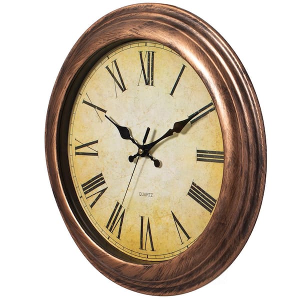 Modern Bronze Roman Numeral Clock with popular Roman Numerals (15