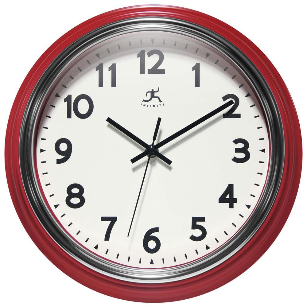 Infinity Instruments Gas Station Classic 12 in. Wall Clock, Red  20332RD-4562 - The Home Depot