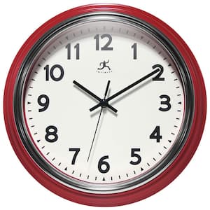 Gas Station Classic 12 in. Wall Clock, Red