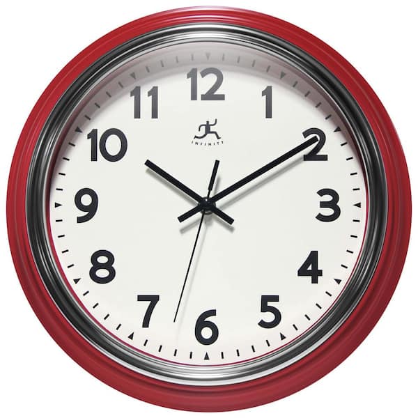 Infinity Instruments Gas Station Classic 12 In. Wall Clock, Red 20332rd 