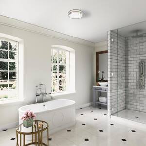Riazzi Decorative 110 CFM Ceiling Bath Fan with Cased Glass and Night Light