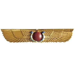 7.5 in. x 40 in. Egyptian Temple Sculptural Wall Pediment