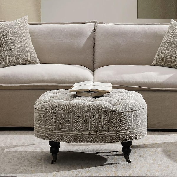Sahara Pattern Boucle Ottoman