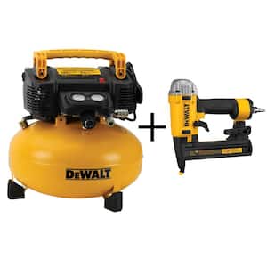 6 Gal. 165 PSI Portable Electric Air Compressor and 18-Gauge Pneumatic 1/4 in. Crown Stapler