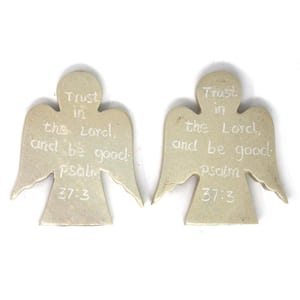 Angel Devotional Tokens with Psalm Inscriptions (Set of 2)
