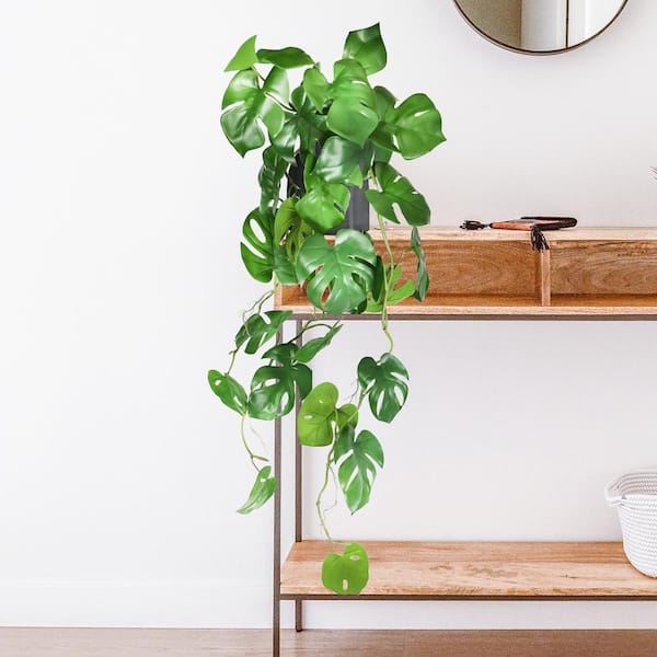 36 in. Artificial Philodendron Leaf Vine Hanging Plant Greenery Foliage  Bush 84055-GR - The Home Depot