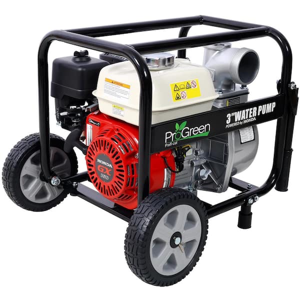 5.5 HP Gas 4-Stroke Water Pump, 264 GPM, 98 ft.  Lift, 3 in. Inlet/Outlet, High Performance and Durable