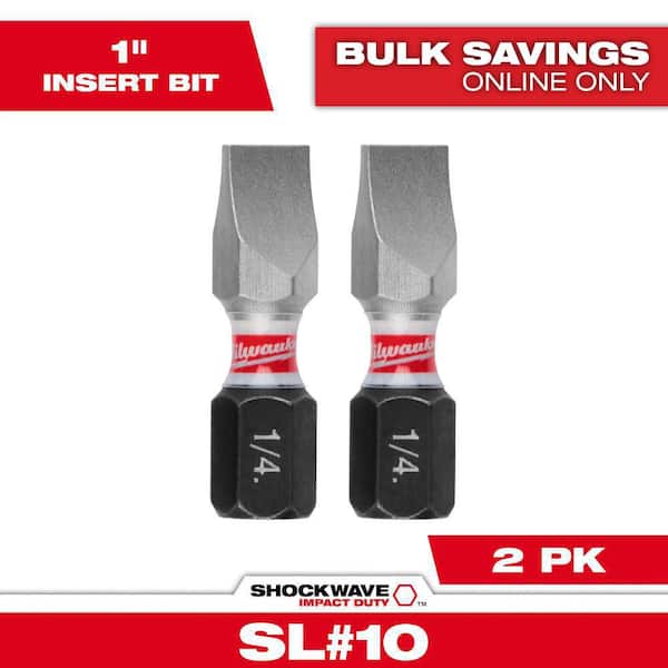 Milwaukee SHOCKWAVE Impact Duty 1 in. x 1/4 in. SL#10 Slotted
