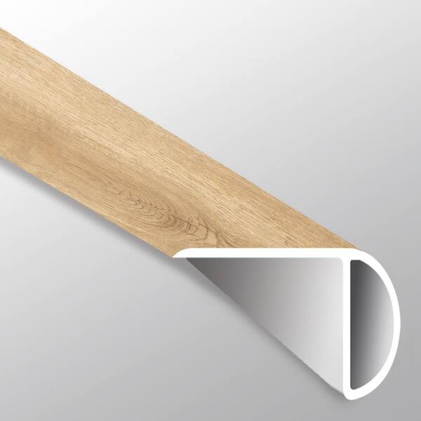 A&A Surfaces - Misty Maplewood 1 in. T x 2.23 in. W x 94 in. L Luxury Vinyl Overlapping Stair Nose Molding
